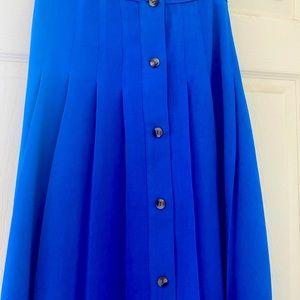 H&M Cobalt Blue Pleated Midi Skirt!! 0